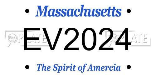 EV2024 Massachusetts License Plate