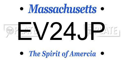 EV24JP Massachusetts License Plate