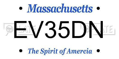 EV35DN Massachusetts License Plate
