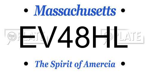 EV48HL Massachusetts License Plate