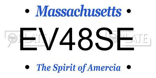 EV48SE Massachusetts License Plate