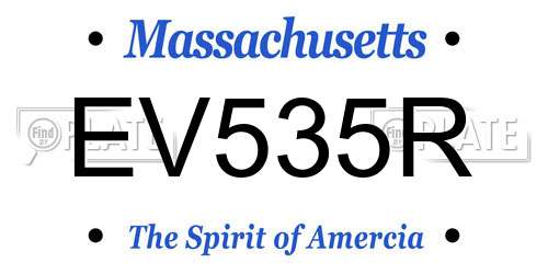 EV535R Massachusetts License Plate