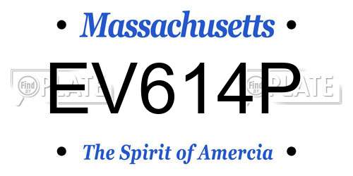 EV614P Massachusetts License Plate