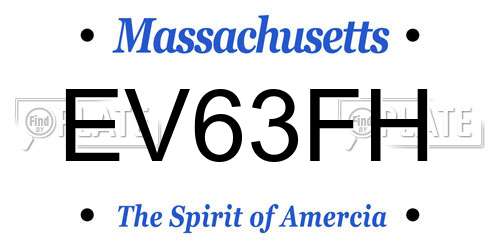 EV63FH Massachusetts License Plate