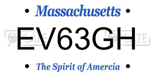 EV63GH Massachusetts License Plate