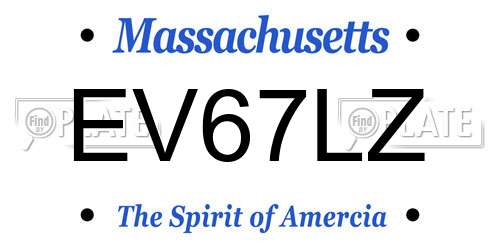 EV67LZ Massachusetts License Plate