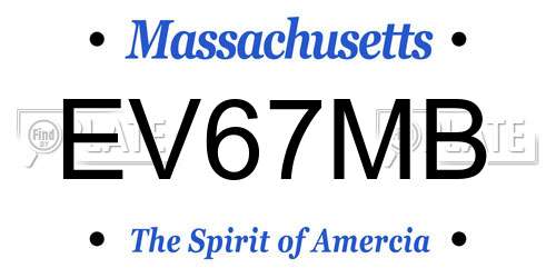 EV67MB Massachusetts License Plate