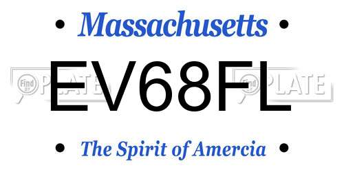 EV68FL Massachusetts License Plate