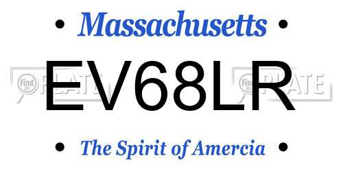 EV68LR Massachusetts License Plate