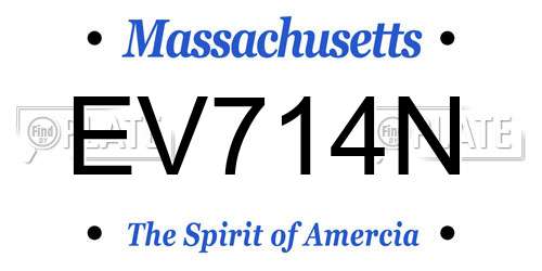 EV714N Massachusetts License Plate