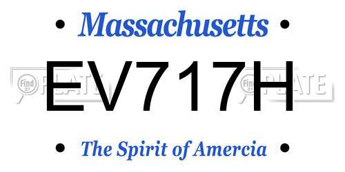 EV717H Massachusetts License Plate