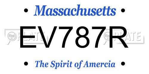 EV787R Massachusetts License Plate