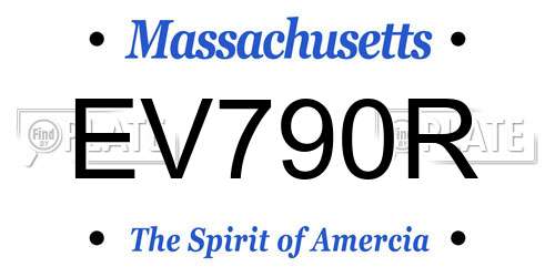 EV790R Massachusetts License Plate