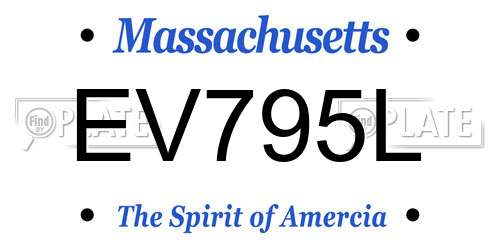 EV795L Massachusetts License Plate
