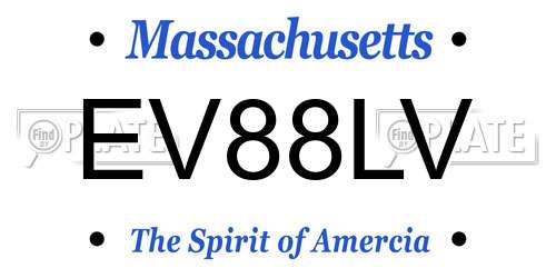 EV88LV Massachusetts License Plate