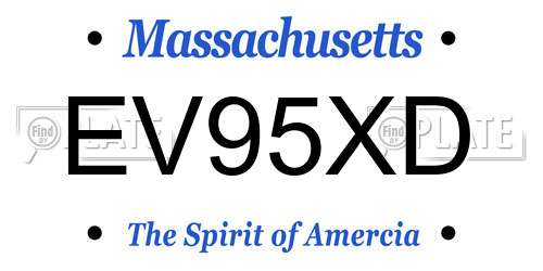 EV95XD Massachusetts License Plate