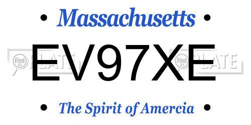EV97XE Massachusetts License Plate