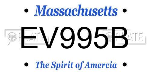 EV995B Massachusetts License Plate