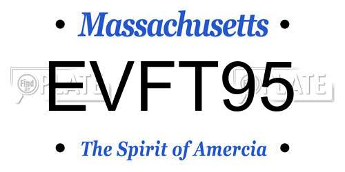 EVFT95 Massachusetts License Plate
