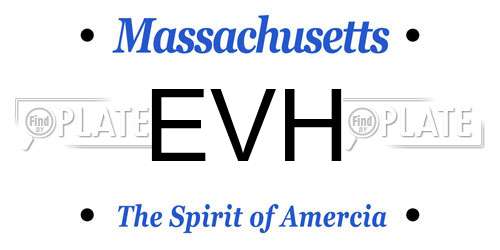 EVH Massachusetts License Plate