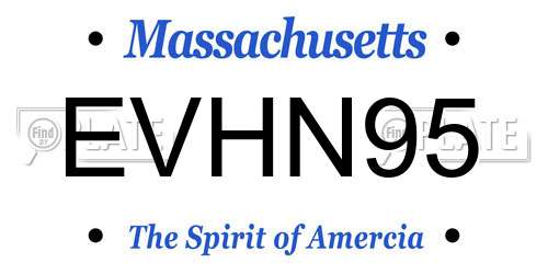 EVHN95 Massachusetts License Plate