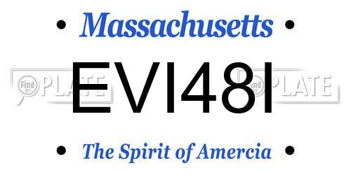 EVI48I Massachusetts License Plate
