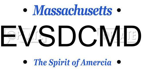 EVSDCMD Massachusetts License Plate