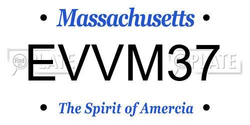 EVVM37 Massachusetts License Plate