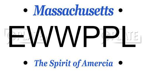 EWWPPL Massachusetts License Plate