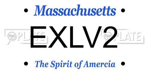 EXLV2 Massachusetts License Plate
