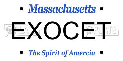 EXOCET Massachusetts License Plate
