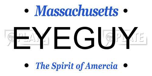 EYEGUY Massachusetts License Plate