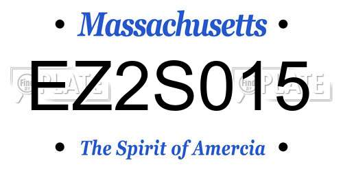 EZ2S015 Massachusetts License Plate