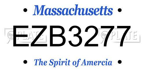EZB3277 Massachusetts License Plate