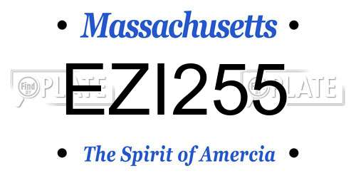 EZI255 Massachusetts License Plate