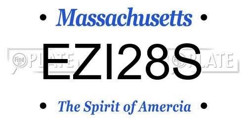 EZI28S Massachusetts License Plate