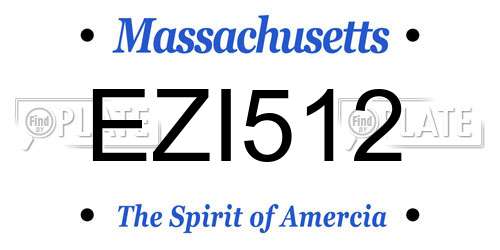 EZI512 Massachusetts License Plate