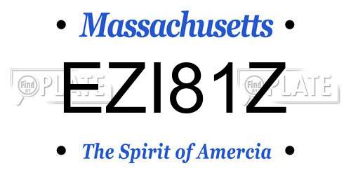 EZI81Z Massachusetts License Plate