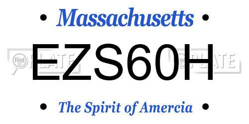 EZS60H Massachusetts License Plate