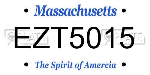 EZT5015 Massachusetts License Plate