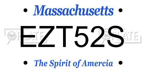 EZT52S Massachusetts License Plate