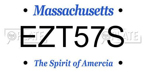 EZT57S Massachusetts License Plate