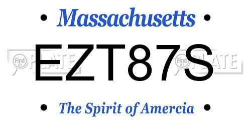 EZT87S Massachusetts License Plate