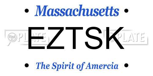 EZTSK Massachusetts License Plate