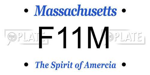 F11M Massachusetts License Plate