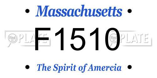 F1510 Massachusetts License Plate