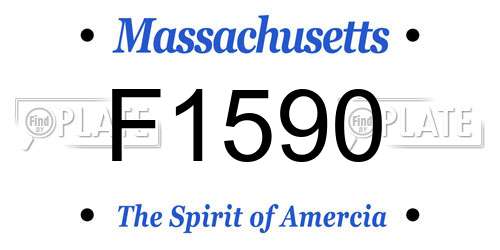 F1590 Massachusetts License Plate