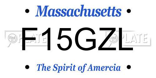 F15GZL Massachusetts License Plate