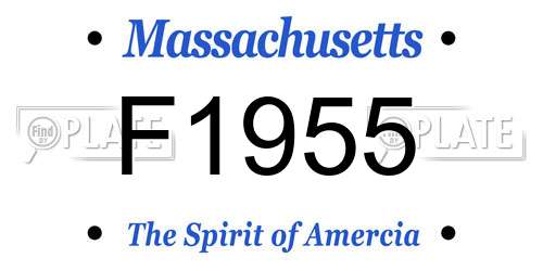 F1955 Massachusetts License Plate