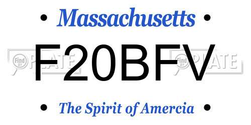 F20BFV Massachusetts License Plate